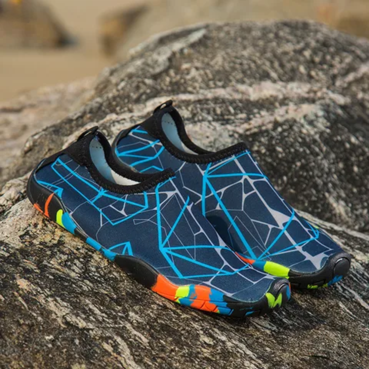 Aquashoes Zapatos Acuáticos Unisex Aquamoda M1AGEO azul líneas