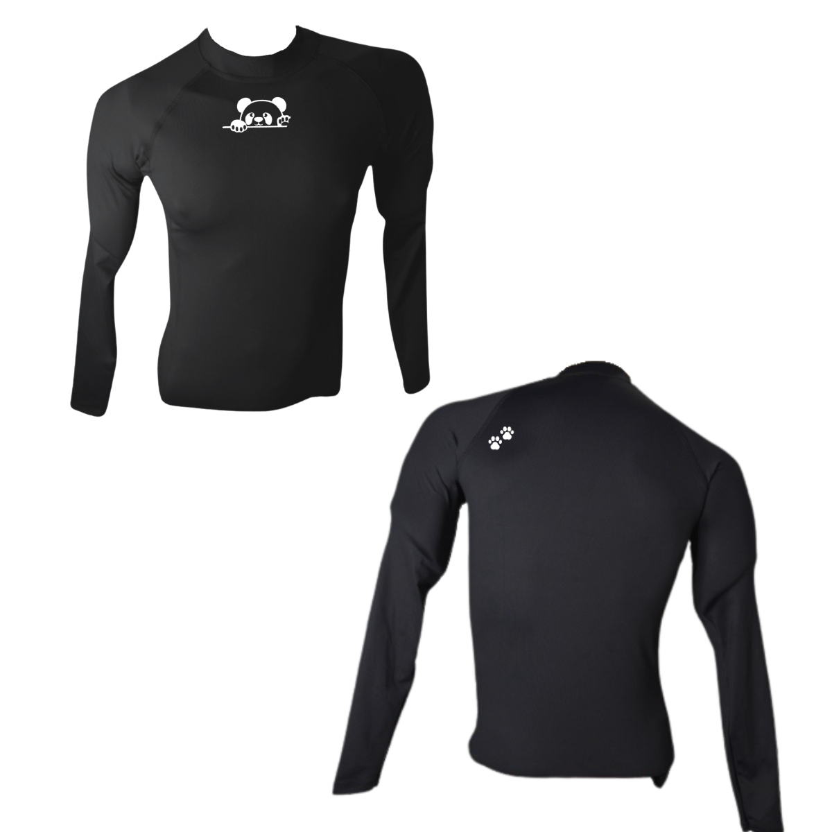 LICRA BRASILERA CON PROTECCIÓN UV AQUAMODA LBAMOSHN OSO HOMBRE LOGO BLANCO REFLECTIVO