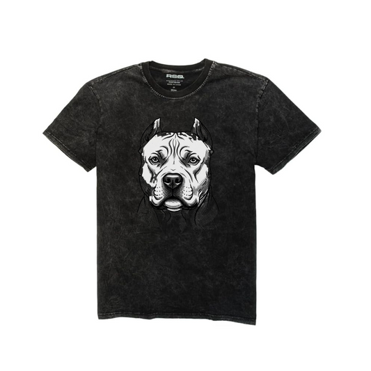 Polo Efecto Lavado hombre diseño dog PELDOG Negro