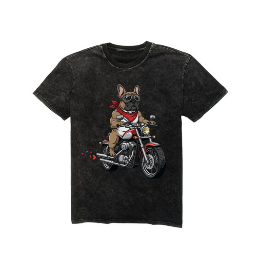 POLO EFECTO ACID WASH BULL MOTO