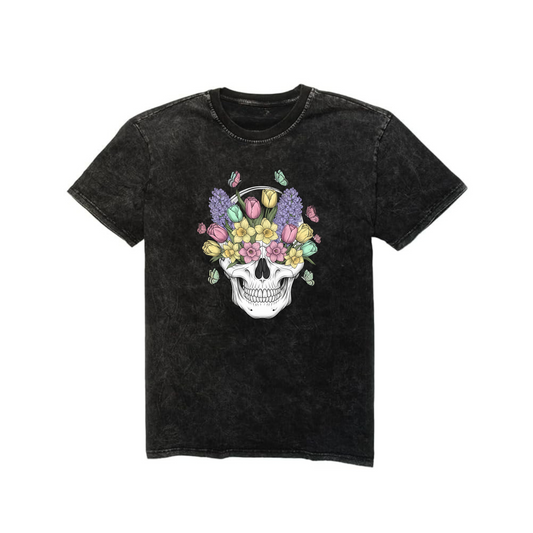 POLO EFECTO LAVADO FLORES