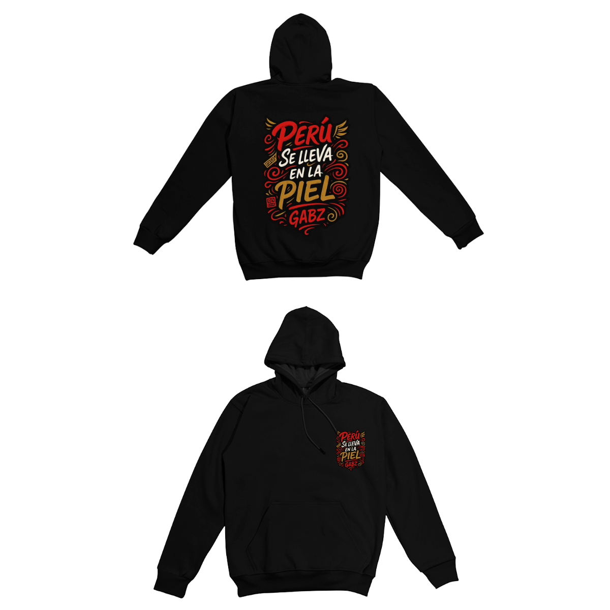 Polera manga Larga  Peruano GABZ PNMLCP color Negro