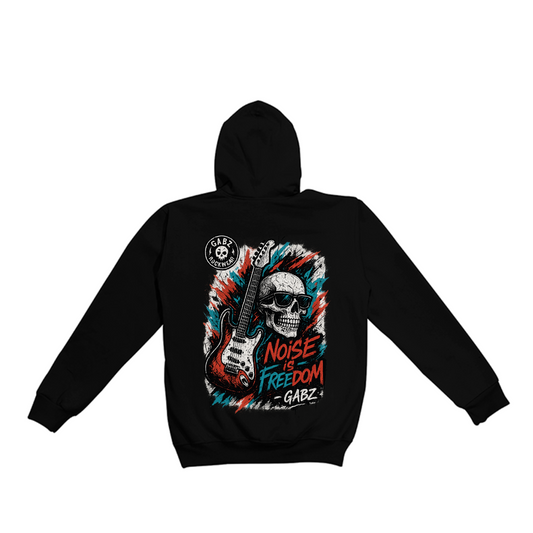 Polera manga Larga Noise is Freedom GABZ PNMLNFB color Negro