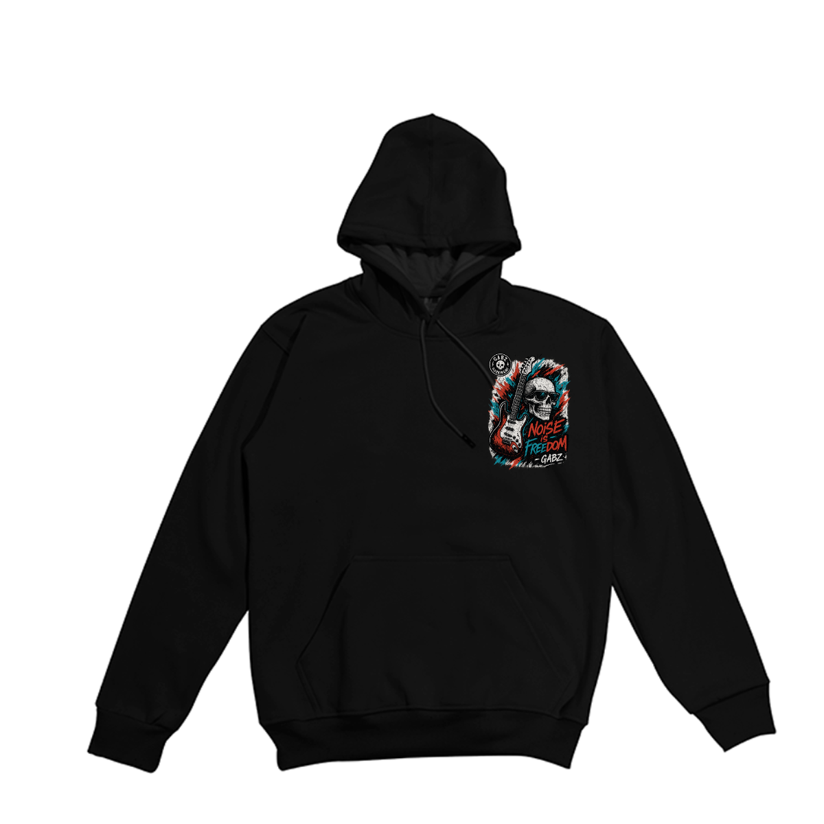 Polera manga Larga Noise is Freedom GABZ PNMLNFB color Negro