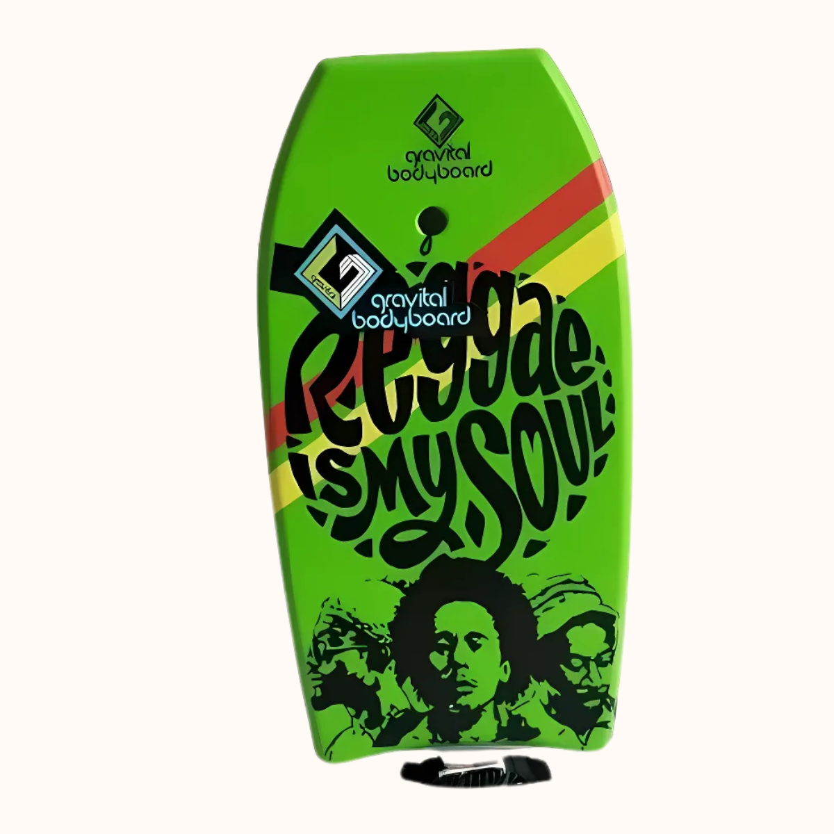 Tabla de bodyboard verde bob marley Gravital  37