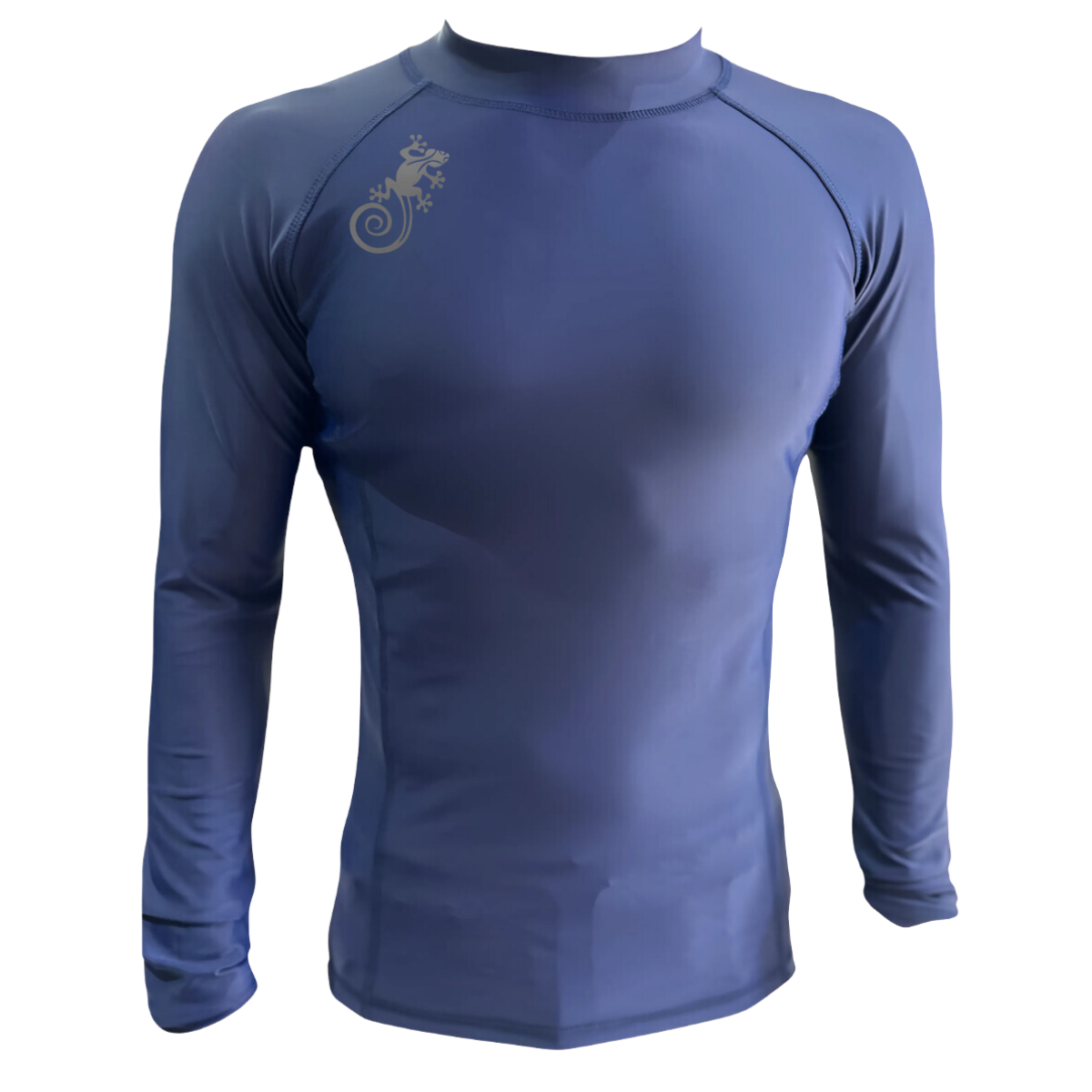 LICRA CON PROTECCION UV AQUAMODA LAMALGR AZUL LOGO GRIS REFLECTIVO