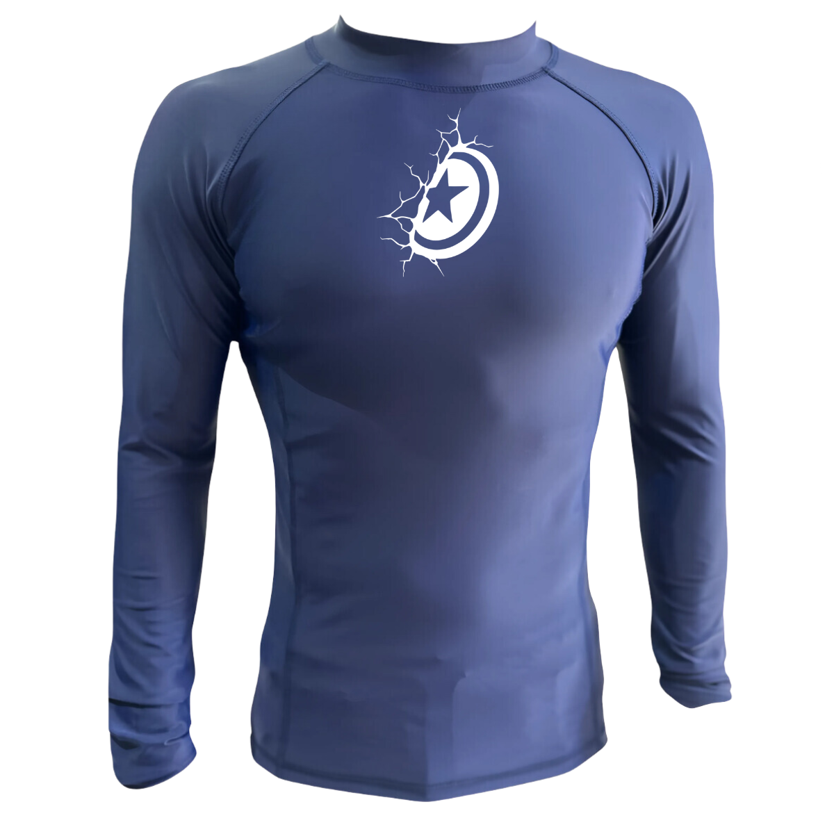 LICRA CON PROTECCIÓN UV AQUAMODA LAMPLAMAH PLUS AMÉRICA AZUL HOMBRE LOGO BLANCO REFLECTIVO