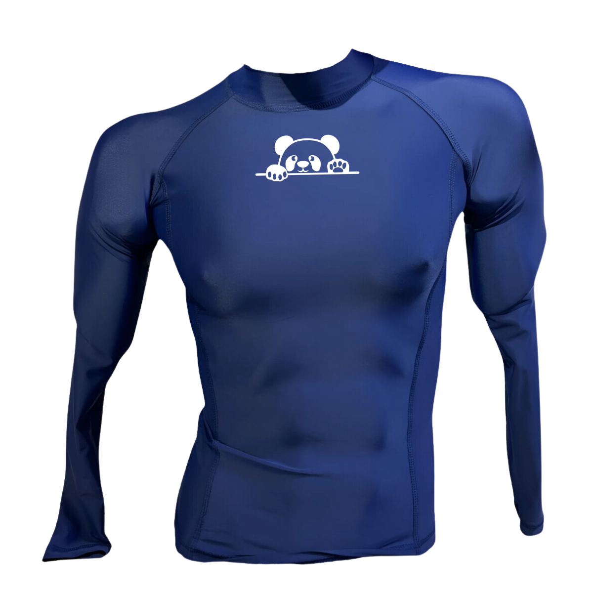 LICRA CON PROTECCIÓN UV AQUAMODA LAMOSAH OSO AZUL HOMBRE LOGO BLANCO REFLECTIVO