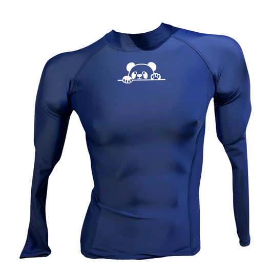 LICRA CON PROTECCIÓN UV AQUAMODA LAMOSAPLH OSO AZUL PLUS LOGO BLANCO REFLECTIVO