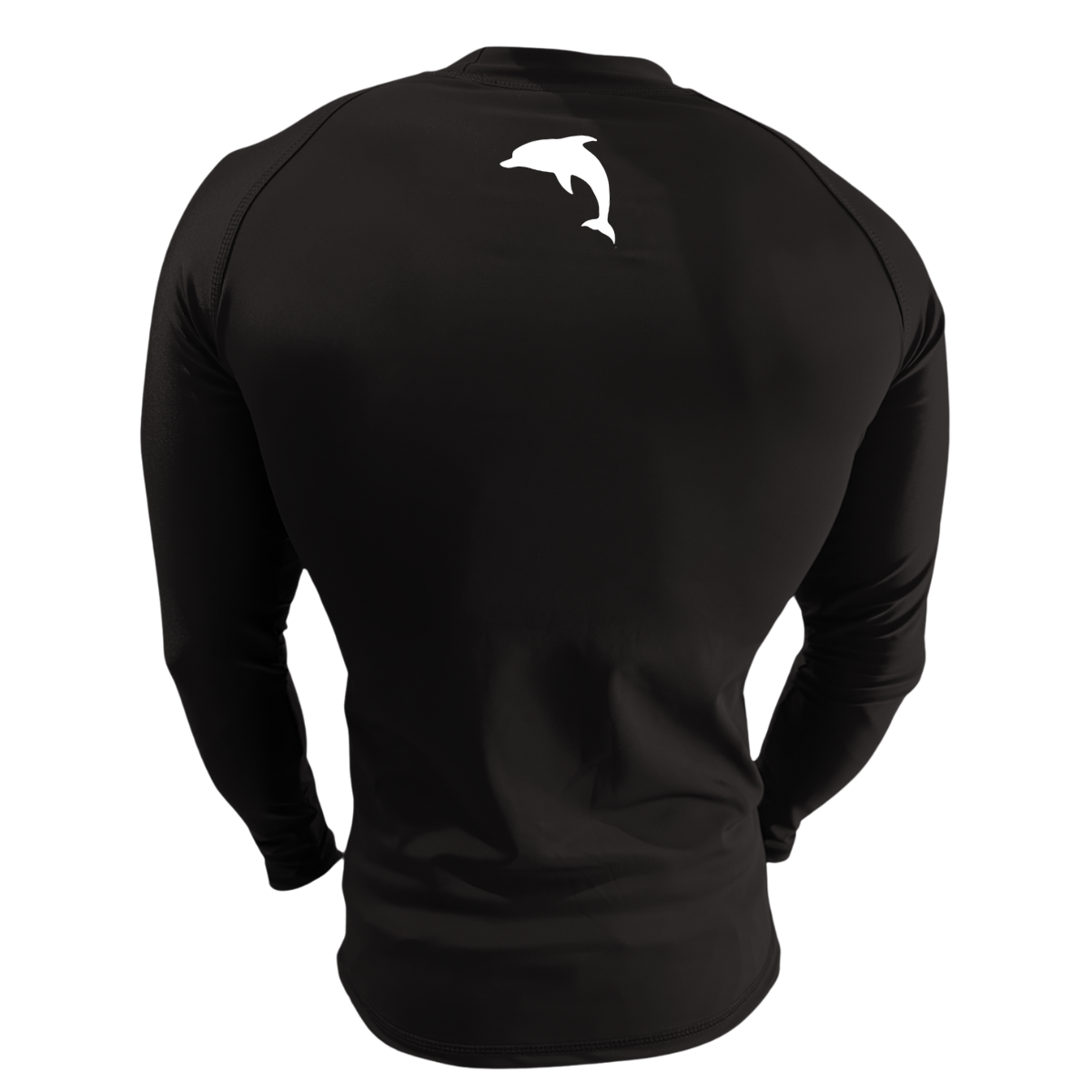 LICRA CON PROTECCIÓN UV LAMDENIN DELFÍN NEGRO NIÑO LOGO BLANCO REFLECTIVO