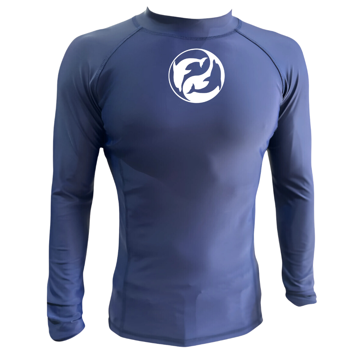 LICRA CON PROTECCION UV AQUAMODA LAMDENIA DELFÍN NIÑO AZUL LOGO BLANCO REFLECTIVO