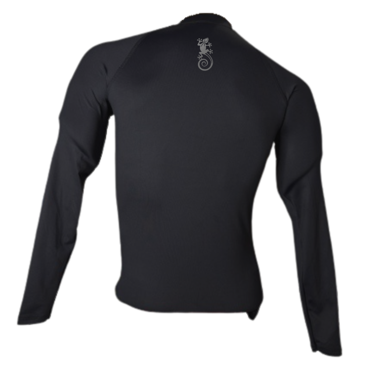 LICRA BRASILERA CON PROTECCIÓN UV AQUAMODA LBAMNLGH  NEGRA LOGO GRIS REFLECTIVO
