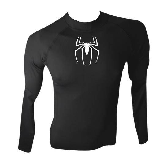 LICRA BRASILERA CON PROTECCION UV AQUAMODA ARAÑA LBAMARHN HOMBRE NEGRO LOGO BLANCO REFLECTIVO