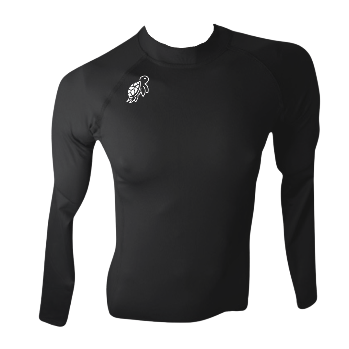 LICRA BRASILERA CON PROTECCIÓN UV AQUAMODA TORTUGA  LBAMTONH NEGRO  LOGO BLANCO REFLECTIVO