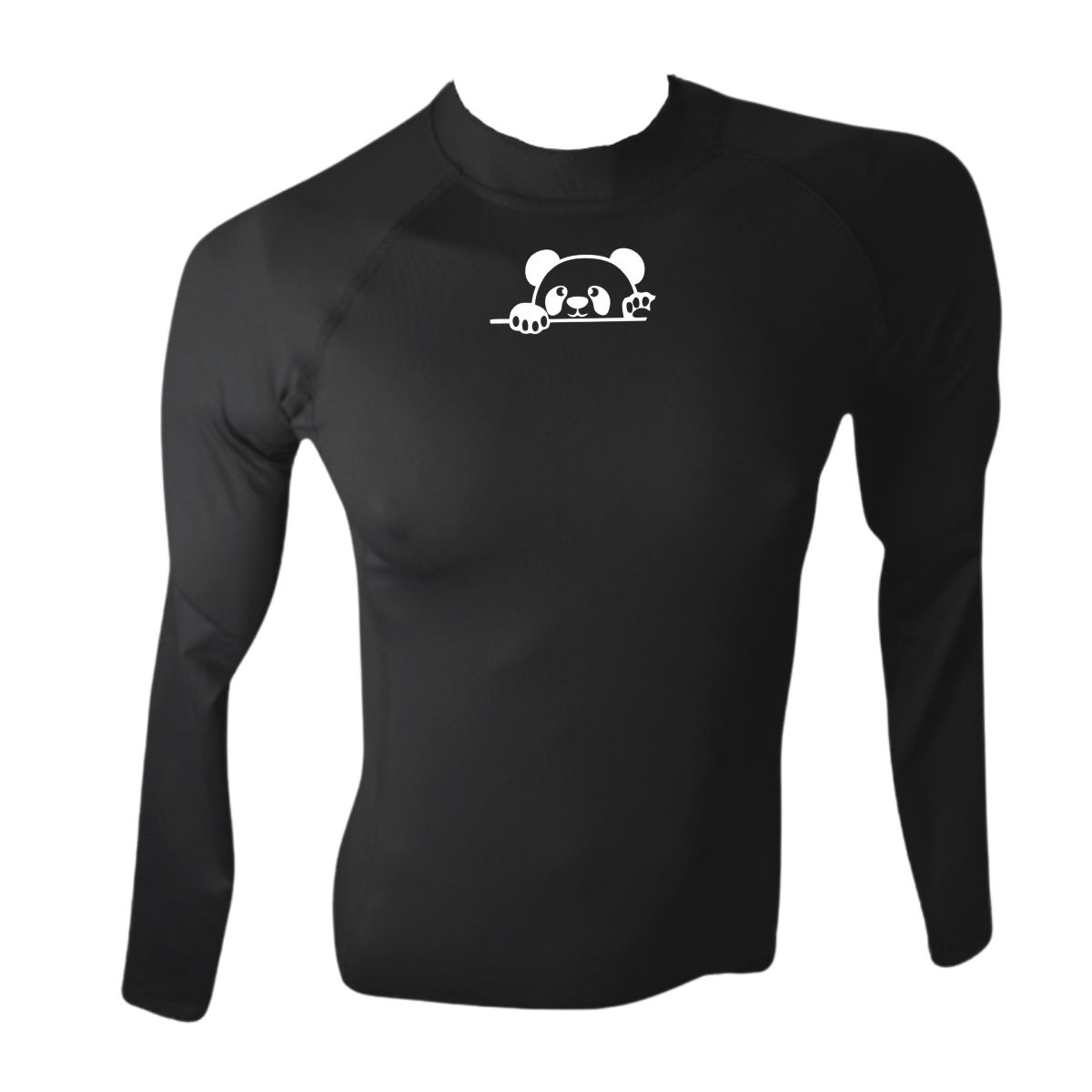 LICRA BRASILERA CON PROTECCIÓN UV AQUAMODA LBAMOSHN OSO HOMBRE LOGO BLANCO REFLECTIVO