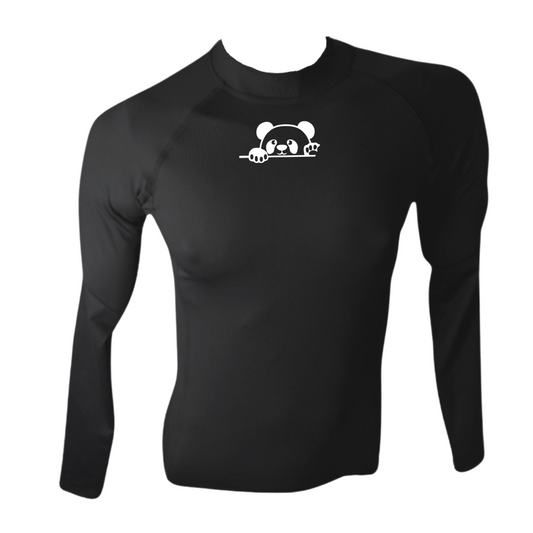 LICRA BRASILERA CON PROTECCIÓN UV AQUAMODA LBAMOSHN OSO HOMBRE LOGO BLANCO REFLECTIVO