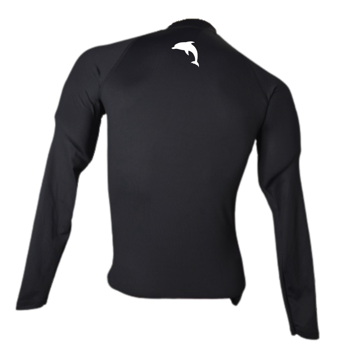 LICRA BRASILERA CON PROTECCIÓN UV AQUAMODA LBAMDENH DELFIN NEGRO HOMBRE LOGO BLANCO REFLECTIVO