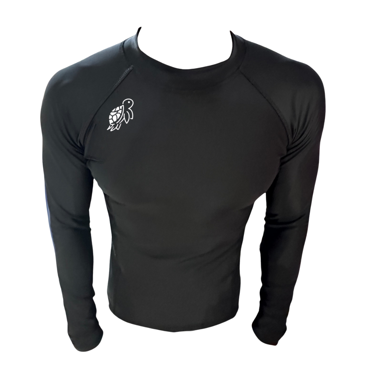 LICRA CON PROTECCIÓN UV AQUAMODA LAMTOHN NEGRO TORTUGA HOMBRE LOGO BLANCO REFLECTIVO