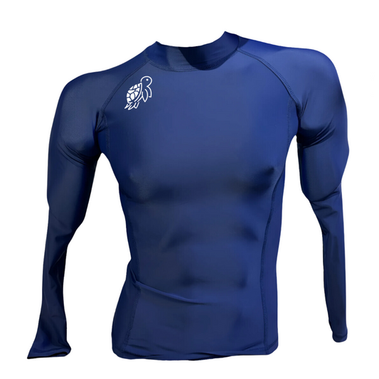 LICRA CON PROTECCIÓN UV AQUAMODA TORTUGA LAMTOAH AZUL LOGO BLANCO REFLECTIVO