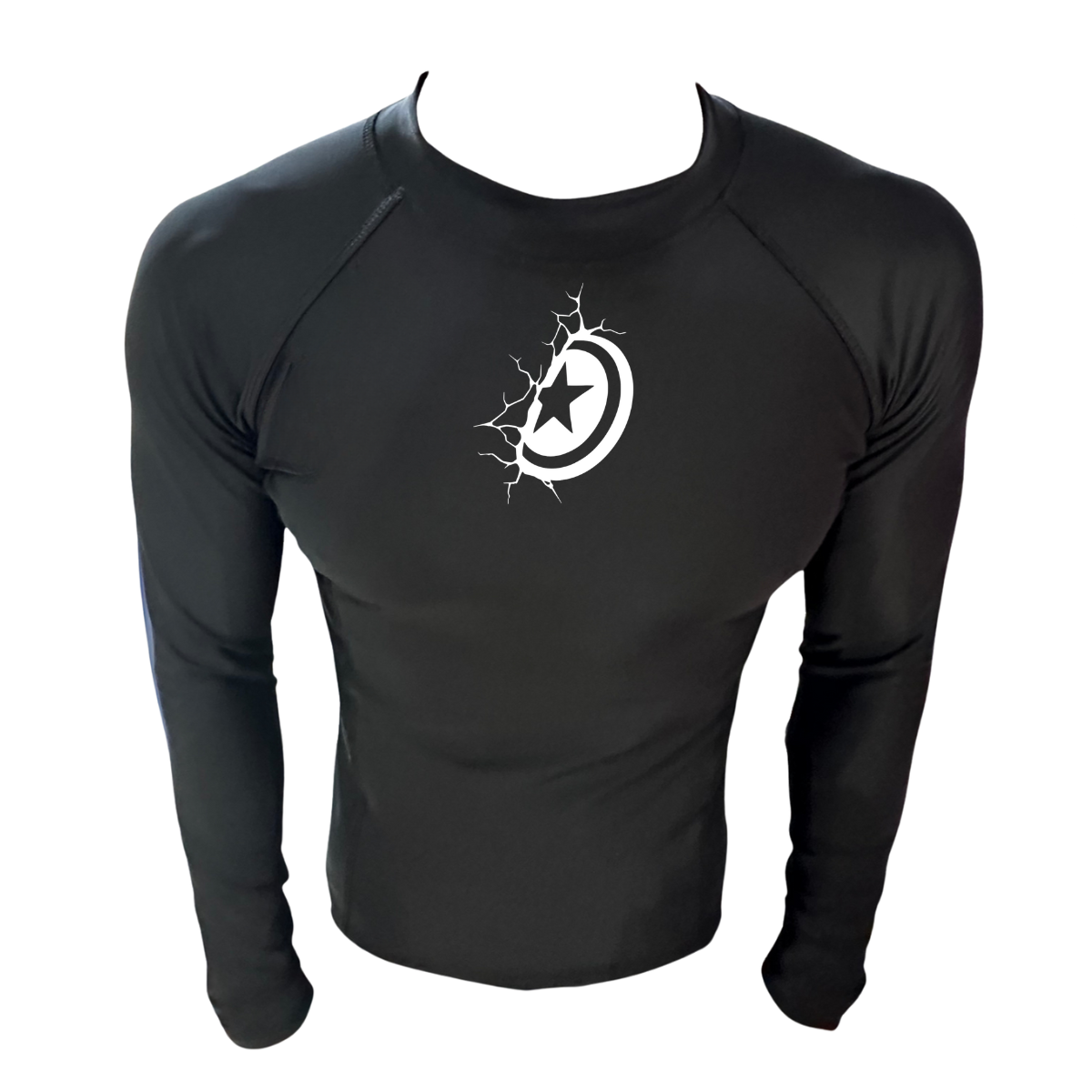 LICRA CON PROTECCIÓN UV AQUAMODA LAMAMEPLNH PLUS AMÉRICA NEGRO HOMBRE LOGO BLANCO REFLECTIVO