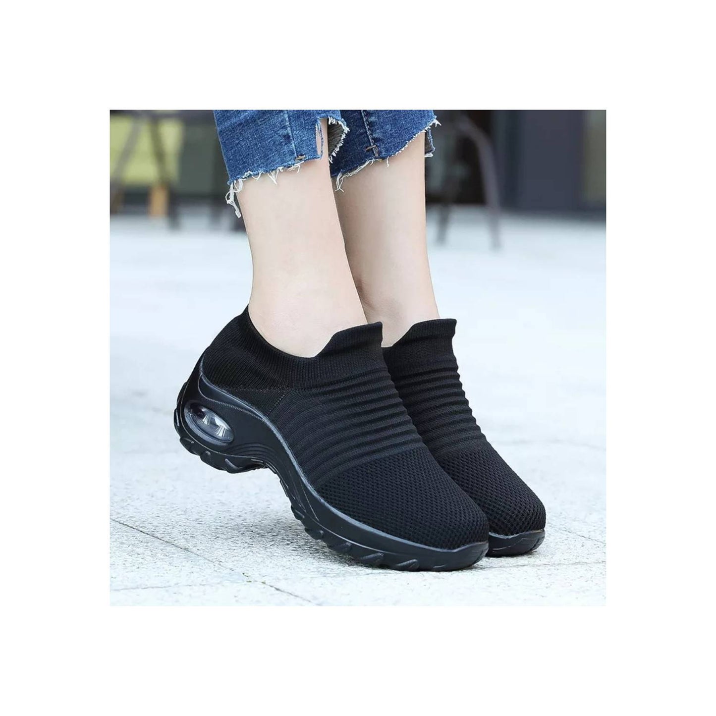 Zapatillas con capsula de mujer Aquamoda M1ANN Negro