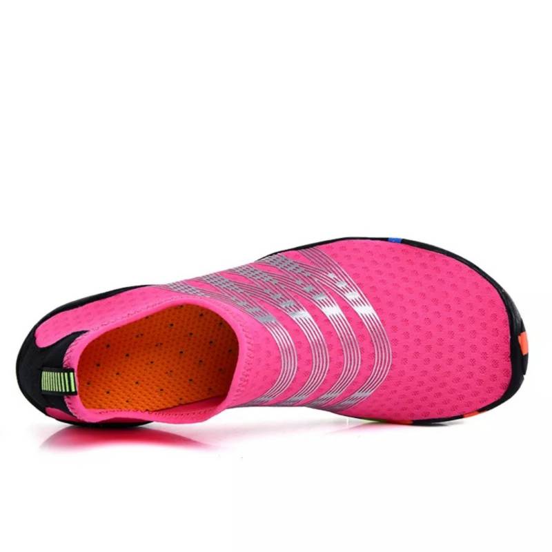 Aquashoes Zapatos Acuáticos AquaModa M1BFP  Fucsia Rayas Plateadas